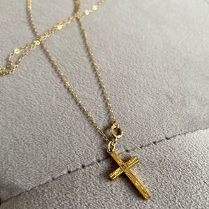 Vintage Victorian 12k Gold Filled Cross Necklace